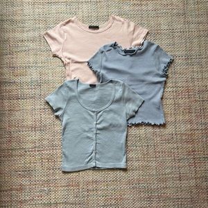 3 - pack of brandy melville shirts!! they are all 1SZ